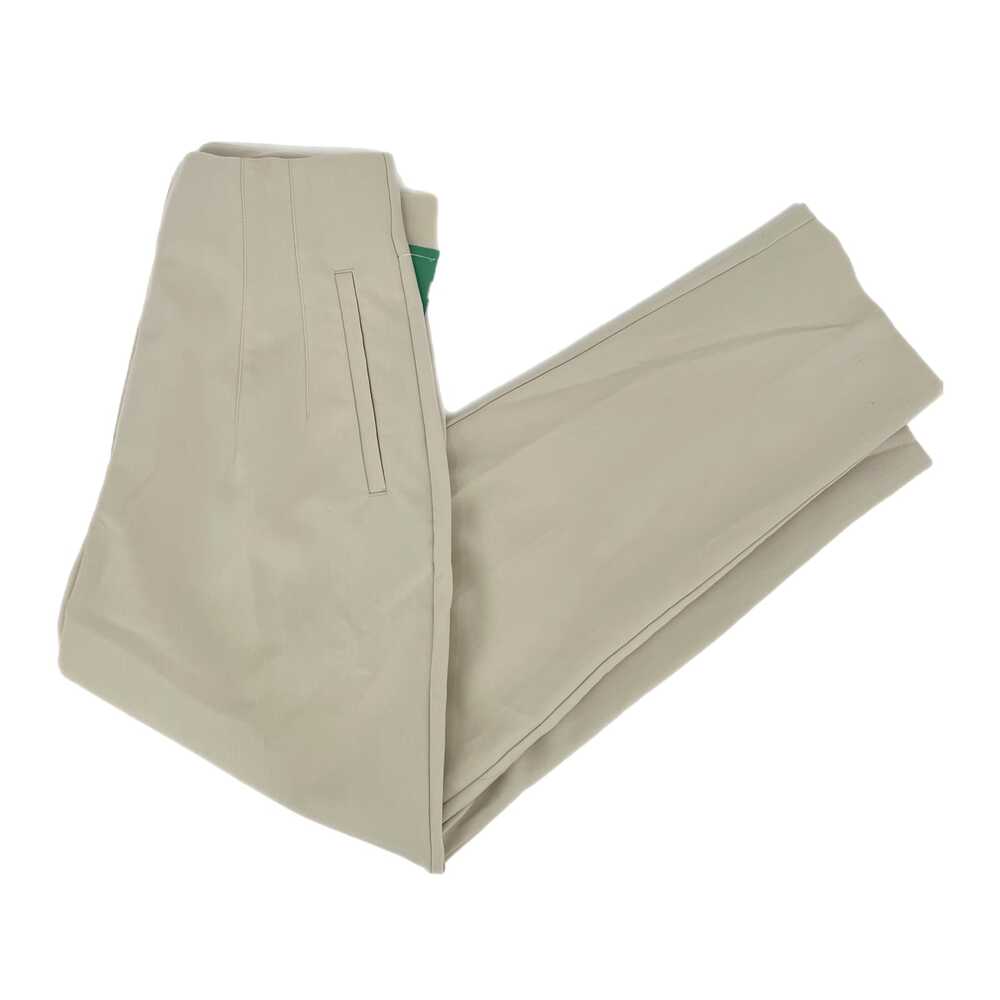 Zara Beige High-Rise Straight Trousers | Womens M